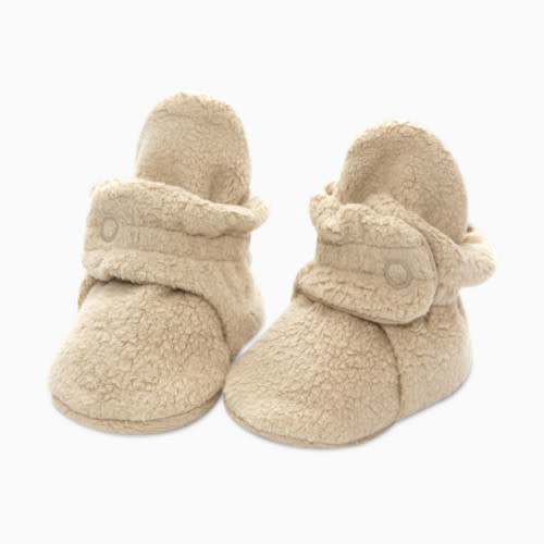 Zutano Cozie Fleece Bootie - Khaki, 6 M