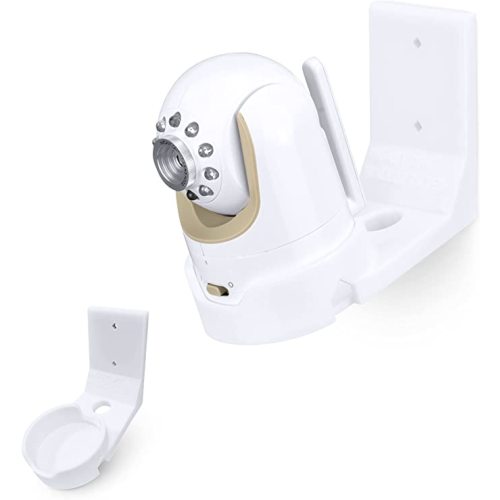 DXR8 & Pro Tilted Wall Mount Holder, Adhesive & Screw-in Bracket, Designed for Infant Optics Camera, Easy to Install, Strong VHB & Screw Mount, White by Brainwavz