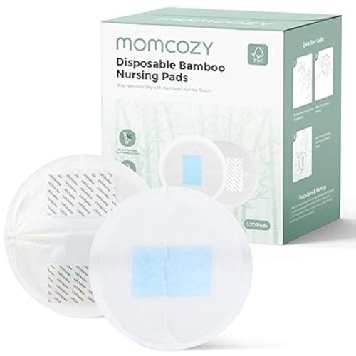 Momcozy Ultra-Thin Disposable Nursing Pads, Ultra-Absorbent No-Leak, 120PCS | Breathable, Individually Wrapped, Portable for Travel, Keeps Dry, Light & Unburdened
