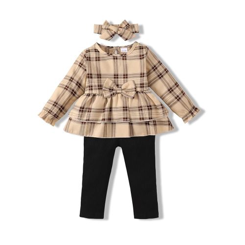 XUANHAO Baby Girl Clothes Infant Toddler Girl Clothes Fall Winter Outfits Long Sleeve Ruffle Tops Girls Pants Sets 3-24M