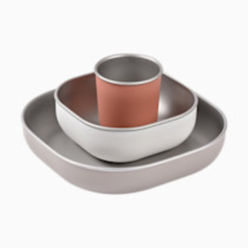 Beaba Stainless Steel Meal Set - Terracotta
