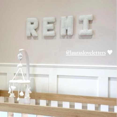 Bouclé fabric letters, animals, shapes, initial, nursery wall decor, personalised baby gift, nursery wall hanging.