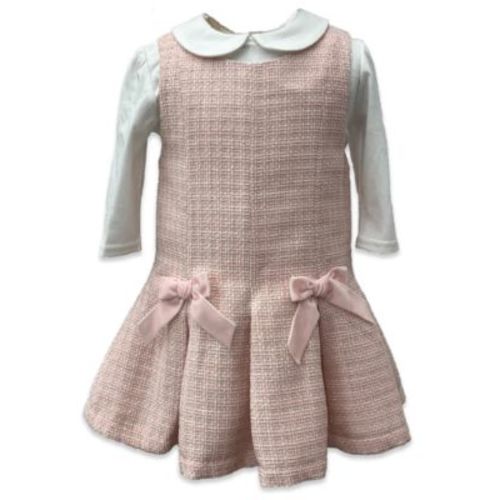 Baby Girls Boucle Pleated  Fit-and-Flare Jumper Set