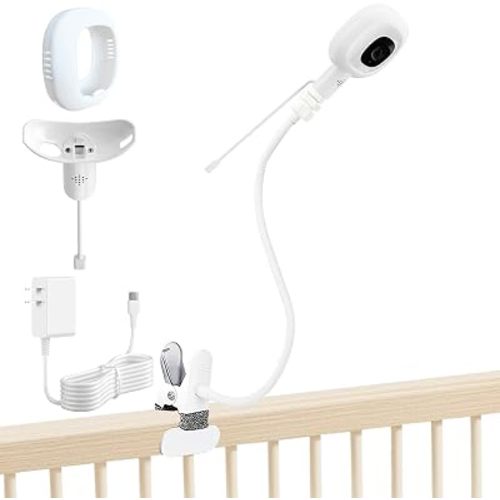 Baby Monitor Charger Mount Stand for Nanit Pro Baby Monitor, 16 inches Flexible Clip Mount with Type-C Charging Port Connector and 10FT Charging Cable Power Adapter, Travel Camera Accessory