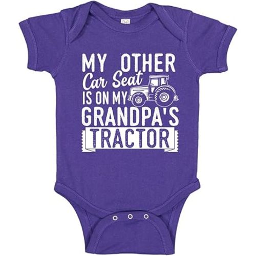 My Other Car Seat is My Grandpa's Tractor Baby Bodysuit One Piece or Toddler T-Shirt Farmer Infant Clothes