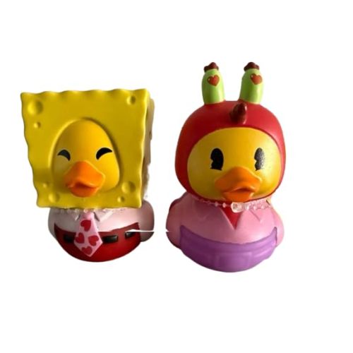 Just Play Duckalooz Rubber Duck 2 Pack - SpongeBoy & Krabs - Bath Toys