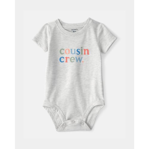 Baby 'Cousin Crew' Graphic Bodysuit - Grey | Carter's