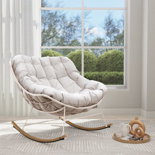 Corrigan Studio Chaise berçante en acier avec coussin et Commentaires - Wayfair Canada