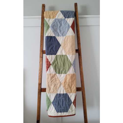 Baby Quilt for Boy - Handmade - Rustic Colors - Toddler Quilt - Heirloom Keepsake