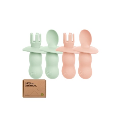 2-Sets Prep Baby Spoons & Forks Set