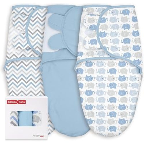 GLLQUEN BABY Swaddles for Newborns 3-6 Months, Adjustable & Easy Fastener