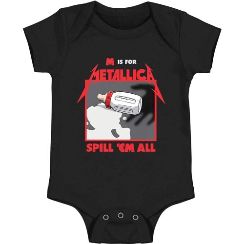 Metallica Boys' M is for KEA Bodysuit (6 Months, Black)