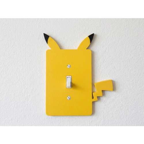 Pikachu Inspired Light Switch Cover, Pokopia Inspired Toggle Rocker Plate, 3D Printed Pokemon Inspired Decor, Kids Nursery Room Accessories