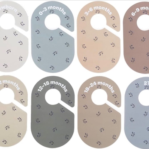 3 Sprouts Baby Closet Dividers Set of 8 - Toddler Clothes Organizer Hanger, Double-Sided Size Labels - Nursery Organization for Newborn Clothing, Infant, Boy & Girl - Blueberry