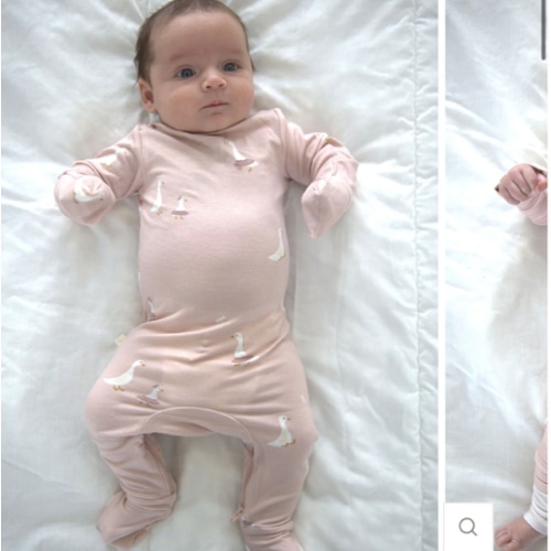 Tutu Goose Blush Pink Convertible Footie Pajama | günamüna