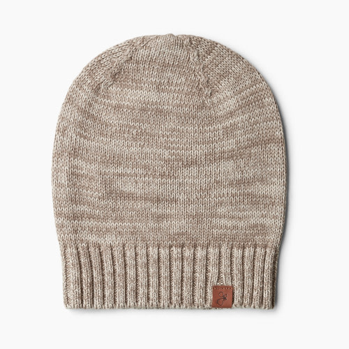 Goumi Kids Mountain Collection Organic Cotton Knit Beanie - Pecan, 0-12m