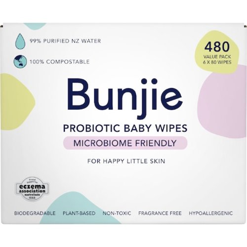 Bunjie Probiotic Baby Wipes 480 pack | Woolworths