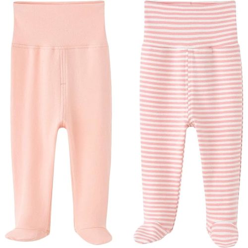 Enfants Chéris Newborn Pants with Footies 0-3 Months Pink