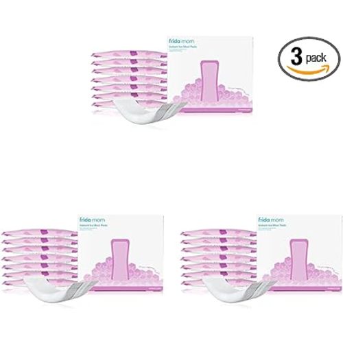 Frida Mom 2-in-1 Postpartum Pads, Absorbent Perineal Ice Maxi Pads, Instant Cold Therapy Packs and Maternity Pad in One (Pack of 3)