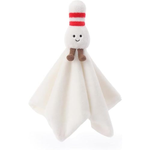 Apricot Lamb Bowling Soft Loveys for Babies, Security Blanket for Baby Boy and Girl, 14x14 Inches for Infant and Toddlers