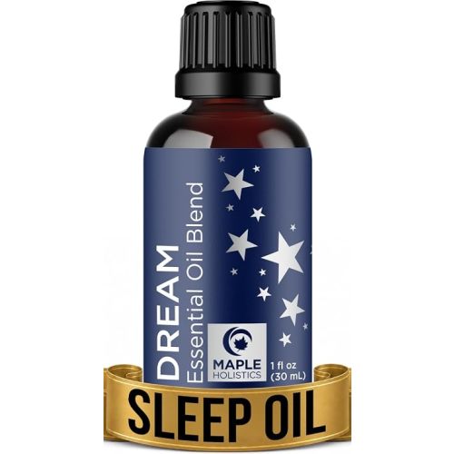Sleep Essential Oil Blend for Diffuser - Dream Essential Oils for Diffusers Aromatherapy and Relaxation with Clary Sage Ylang-Ylang Roman Chamomile and Lavender for Sleep Time Support (1 Fl Oz)