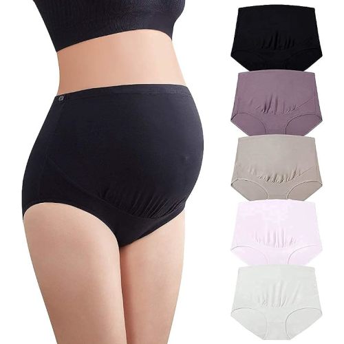 Women's Over The Bump Maternity Briefs, High Waist, Cotton