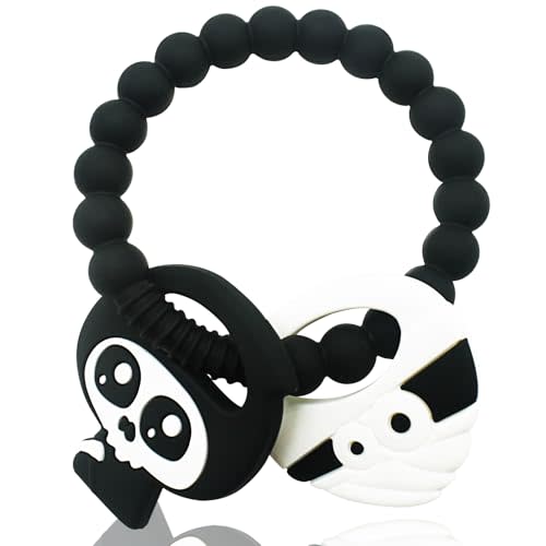 My First Halloween Baby Teething Toy and Llama Silicone Baby Teether Set- Spooky Teethers, Pumpkin Rattle, Ghost Teether(2 Pieces)