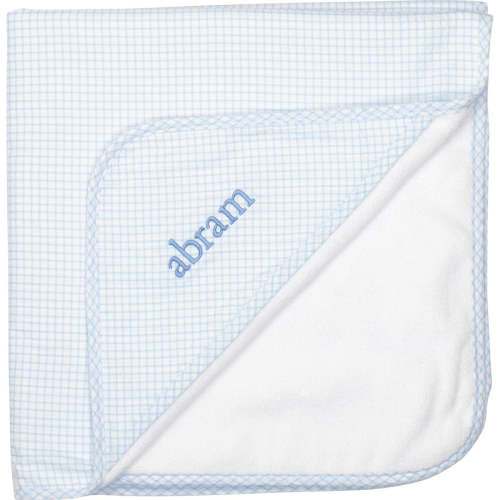 Blue Windowpane Hooded Towel