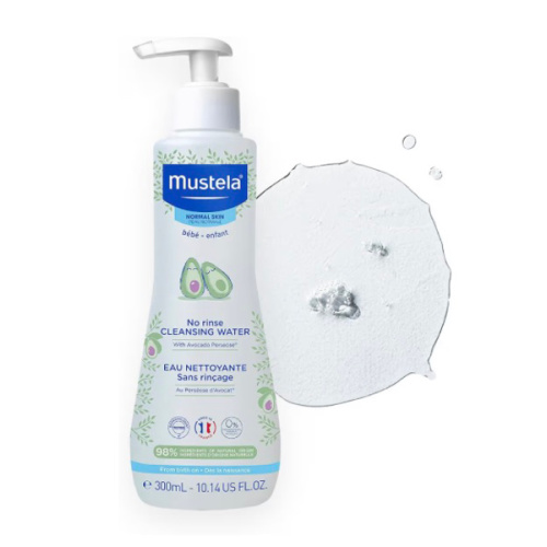 Mustela No-Rinse Micellar Cleansing Water for Babies - Made with Natural Avocado Perseose & Aloe Vera - Safely Cleans Baby's Face, Hands & Diaper Area - 1 or 2-Pack - Various Sizes