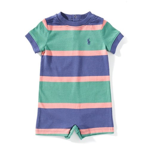 Ralph Lauren Baby Boys Short-Sleeve Striped Jersey Shortall