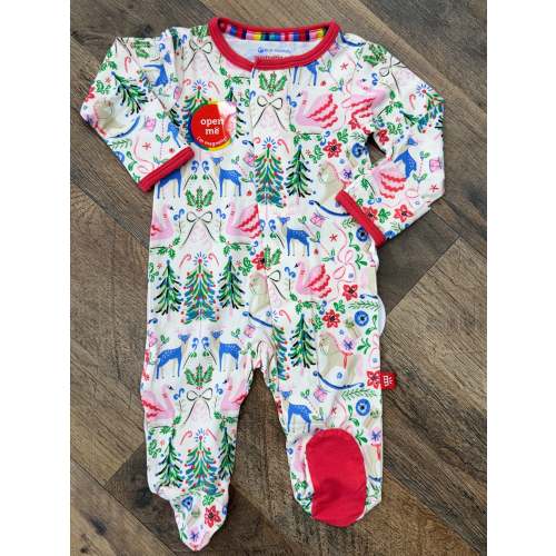 Magnetic Me Sugar Plum Dreams Footie – Buttons & Bows Boutique