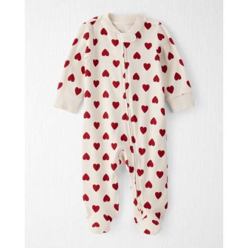Baby Organic Cotton Sleep & Play Pajamas in Forever Hearts Print - Little Planet | Carter's