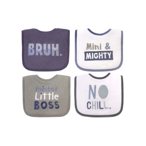 Neat Solutions Infant Boy Attitude Saying 4 Pack Bib