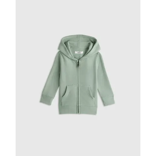 SuperSoft Fleece Zip Up Hoodie in Soft Sage