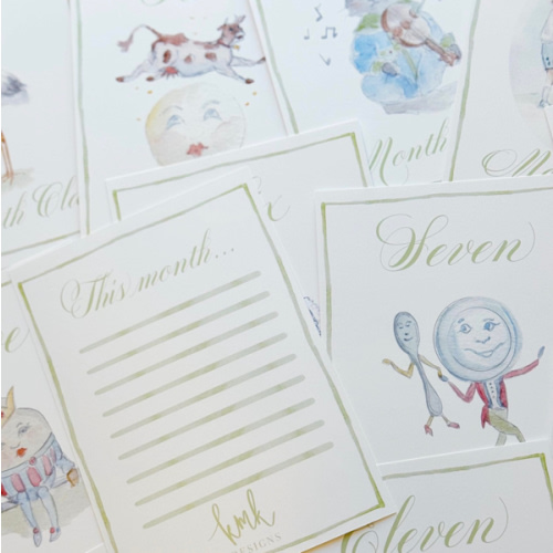 Nursery Rhyme Milestone Cards