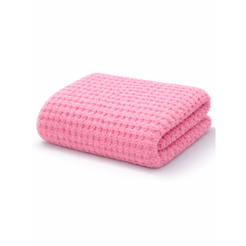 Phufy® Bliss Waffle Blanket, Cotton Candy Pink