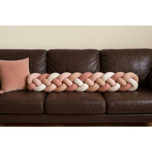 Braided pillow twin full size for girl boy room decor