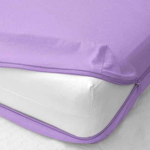 Zipper Fitted Sheet (Lavender, Solid)