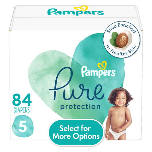Pampers Pure Protection Natural Diapers, 84 Count (Select for More Options)