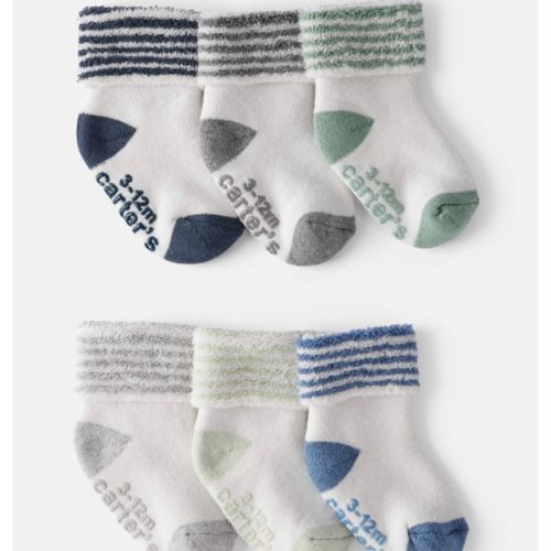 Baby Boy 6-Pack Striped Ankle Socks | Carter's