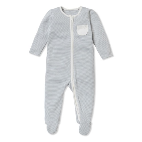 Clever Stripe Zip Fitted One-Piece Pajamas