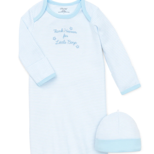 Thank Heaven for Little Boys Sleeper Gown And Hat