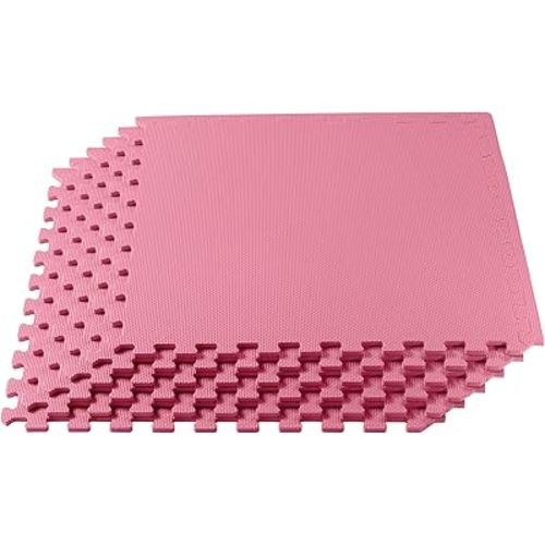 We Sell Mats 3/8" Thick Multipurpose EVA Foam Exercise Floor Mat, Interlocking Tiles, Anti-Fatigue for Home or Gym