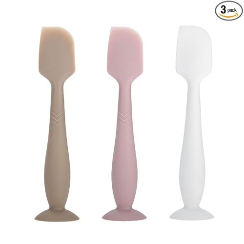 3-Pack Baby Diaper Cream Spatula - Baby Diaper Rash Cream Applicator for Butt Paste - Diaper Cream Brush for Newborn Essentials (grey, pink, white)