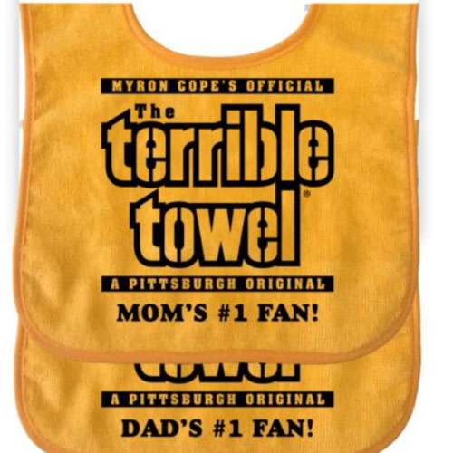 Pittsburgh Steelers Terrible Towel Parent Bib Set