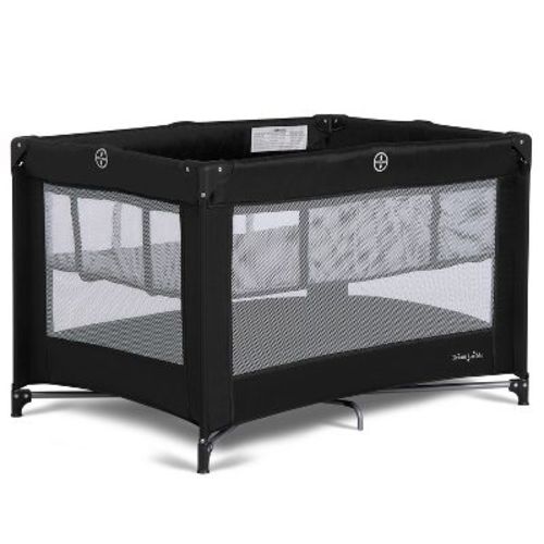 Dream On Me Zazzy Portable Travel Playard with Bassinet - Black