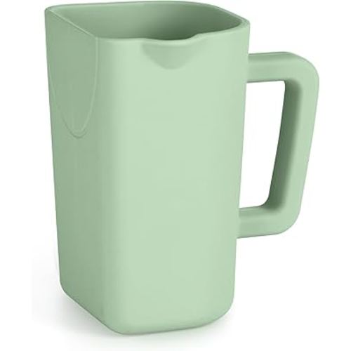 haakaa Gentle Pour Bath Rinse Cup | Food Grade Silicone Shampoo & Body Washing Rinser Cup for Kids with Easy Grip Handle - Pea Green