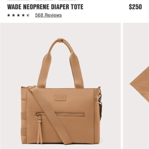 Wade Diaper Tote in camel