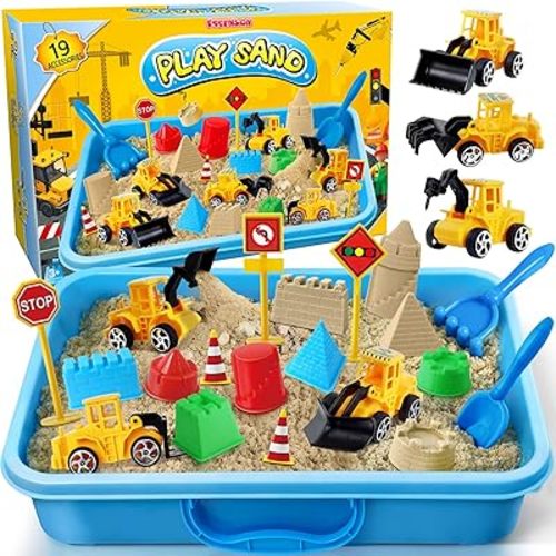 Cubo sensorial, kit de dinosaurios con arena sensorial, juego de arena para jugar a la playa, caja de arena para niñas y niños
