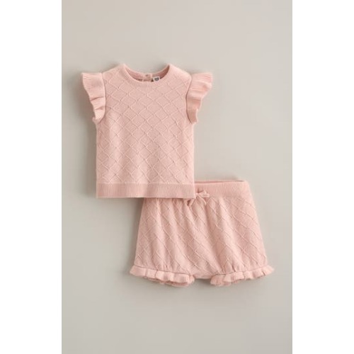 Flutter Sleeve Sweater & Bubble Shorts Set